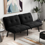Canap� lit convertible 2 places ? sofa moderne pliable style futon avec fonction couchage, solution gain ...