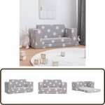 Canap - lit enfant 2 places gris clair toiles peluche douce - canap enfant - canap lit enfant - mobilier ...