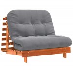 Vidaxl - canap - lit futon avec matelas 100x206x11 cm bois massif de pin