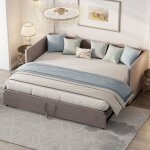 Canape lit gigogne 90x180 / 200cm, canap lit convertible, lit banquette 2 places, canap - lit avec ...
