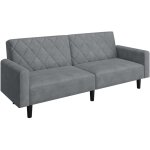 Yaheetech - canap - lit housse convertible avec dossier rglable fonction de couchage canap d'angle ...
