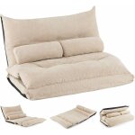 Costway - canap - lit paresseux pliable, canap convertible avec dossier rglable  42 positions, chauffeuse ...