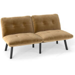 Canap� - lit pliable marron moderne, canap� futon 2 places, fonction couchage peu encombrante pour le ...