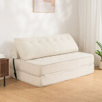 Canap� - lit pliant 1, 5 � 1, 8 m avec coussins, fauteuil de sol convertible avec dossier pour petits ...