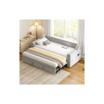 Okwish - canap� - lit rembourr�, 90 / 180x190 cm, lit convertible avec accoudoirs, syst�me st�r�o bluetooth ...
