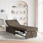 Canap - lit vert arme 67 x 194 x 38 cm cuir sud faux