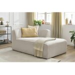 Bobochic - méridienne pour canapé modulable megeve tissu chiné angle droit beige Bobochic - méridienne pour canapé modulable megeve tissu chiné angle droit beige