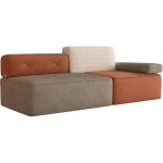 Canap� modulaire avec motifs en orange et mandarine, 203 cm