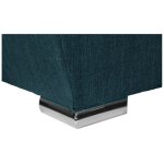 Canap� panoramique convertible avec 2 coffres paola en tissu - bleu