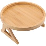 Canap� plateau bambou bois texture accoudoir canap� clip sur plateau table pour caf� th� collations