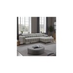 M&s - canap� relax coulissant �lectrique d'angle droit 3 places gris clair