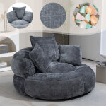 Gros pouf canap�, pouf fauteuil canap� pour les paresseux, avec 3 coussins, sans installation, id�al ...