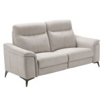 Canap de relaxation lectrique microfibre kuiza - beige clair - 1 place lectrique