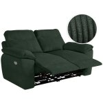 Loungitude - canap de relaxation lectrique 2 places en velours ctel vert - nea