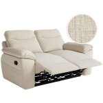 Canap de relaxation manuel ross 2 places en tissu textur 3d - beige