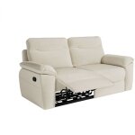 Loungitude - canap� de relaxation manuel ross 3 places en tissu - beige