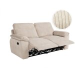 Loungitude - canap de relaxation manuel ross 3 places en velours ctel - beige