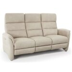 Les tendances - canap de relaxation en nubuck valenza - beige clair - systme fixe - sans relax - 1 ...
