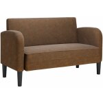 Canap?sofa pour salon?banquette causeuse marron 110 cm similicuir cfw804708