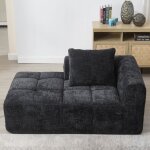 Canap� tissu en chenille douce avec coussin, canap� avec poches lat�rales, canap� modulable, design moderne ...