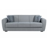 Abitare - canap trois places en tissu gris clair - sarzana