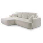 Bestmobilier - candela - canapé d'angle gauche 4 places - convertible avec coffre - en tissu bouclette ... Bestmobilier - candela - canapé d'angle gauche 4 places - convertible avec coffre - en tissu bouclette ...