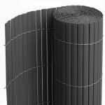 Canisse brise vue en pvc tube plat, cl�ture protection pour jardin terasse balcon coloris gris - h. 100 ...