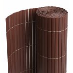 Canisse brise vue en pvc tube plat, cl�ture protection pour jardin terasse balcon coloris marron fonc�e ...