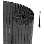Einfeben - canisse en pvc canisse pvc pour jardin balcon terrasse. balcon clture brise - vent gris 120 ...