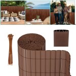 Swanew - canisse pvc pour jardin balcon terrasse balcon clôture brise - vent stores balcon marron 140 ... Swanew - canisse pvc pour jardin balcon terrasse balcon clôture brise - vent stores balcon marron 140 ...