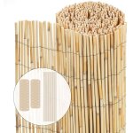 Canisse en roseau renforce brise vue naturel avec attaches de fixation 140x600cm