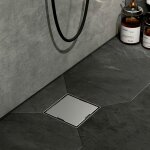 Emke - caniveau de douche en acier inoxydable, 2 en 1, caniveau de douche carré avec arrêt des odeurs ... Emke - caniveau de douche en acier inoxydable, 2 en 1, caniveau de douche carré avec arrêt des odeurs ...