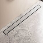 Caniveau de douche à carreler 100 cm + sortie d'eau flexible en acier inoxydable caniveau de sol à l'italienne ... Caniveau de douche à carreler 100 cm + sortie d'eau flexible en acier inoxydable caniveau de sol à l'italienne ...