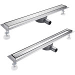 Caniveau de douche italienne - 100cm sortie d'eau flexible - acier inoxydable caniveau de sol � l'italienne ...