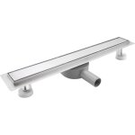 Caniveau douche italienne 60 cm, panneau 2 en 1, avec 360siphon et filtre italienne  carreler, siphon ...