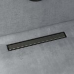 Doporro - caniveau de douche italienne extra plate gris en inox 60 cm drain de sol à carreler avec siphon ... Doporro - caniveau de douche italienne extra plate gris en inox 60 cm drain de sol à carreler avec siphon ...