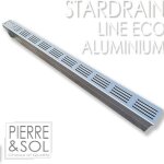 Caniveau de douche �troit 6, 5 cm en pvc avec grille aluminium ? longueur 1 m ? d�bit 360 l / m ? pour ...