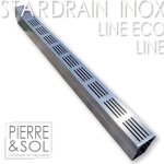Caniveau �troit 6, 5 cm grille inox line - stardrain - line eco - caniveau de 100 cm