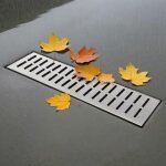 Caniveau exterieur en acier inoxydable, grille de drainage couverture de drain de garage, siphon de sol ...