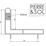 Caniveau � fente en aluminium - side line - line eco - grille � fente de 100 cm