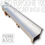 Caniveau � fente - euroline discret inox - aco - euroline 100 caniveau de 100 cm avec sortie verticale ...