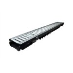 Wovar ? caniveau de voirie galvanis� 1000 x 130 x 55 mm ? drainage efficace pour balcons et terrasses ...