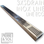 Caniveau inox hauteur 3, 5 cm - 3xsdrain easy grille inox line - line eco - �l�ment d'angle