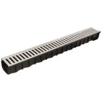 Caniveau plastique (pe - hd et pp) midi noir - classe a15 - grille en galvanisé - marshalls - caniveau ... Caniveau plastique (pe - hd et pp) midi noir - classe a15 - grille en galvanisé - marshalls - caniveau ...