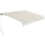 Canop�e store banne manuel beige monobloc 3 x 2. 5m ? store r�tractable pour terrasse, balcon & jardin ...