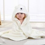 Cape de bain bb  capuche, coton sortie de bain bb avec design animal, drap serviette de bain pour ...