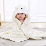 Cape de bain b�b� � capuche, coton sortie de bain b�b� avec design animal, drap serviette de bain pour ...