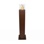 Frankystar - capri - chemine thanol pour extrieur 20x20x110 cm, couleur rouille