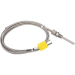 Capteur de thermocouple de type k 1 / 8 npt 80 mm, sonde de température, prise jaune ? 100 à 1250 ? - ... Capteur de thermocouple de type k 1 / 8 npt 80 mm, sonde de température, prise jaune ? 100 à 1250 ? - ...