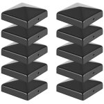 Capuchon de poteau chapeau pyramide cl�ture de protection 91x91mm noir